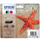 EPSON 603 Multipack InkJet BK-C-M-Y Standard Capacity 1x150 + 3x130 Pagine - C13T03U64010