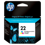 HP 22 InkJet Tri-Color CMY Standard Capacity 5ml 165 pag - C9352AE