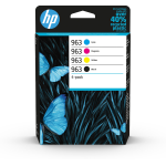 HP 963 CMYK Original Ink Cartridge 4-Pack- 6ZC70AE