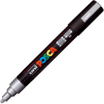 Uni Posca - Marcatore a punta rotonda tratto medio da 2,5 mm - Argento - PC5M-ARG
