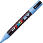 Uni Posca - Marcatore a punta rotonda tratto medio da 2,5 mm - Azzurro - PC5M-AZ