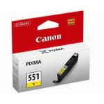 CANON CLI-551Y ink cartridge yellow standard capacity 330 pages 1-pack - 6511B001