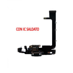 CONNETTORE RICARICA APPLE IPHONE 11 PRO MAX FLAT MICROFONO DOCK CARI NERO CON IC