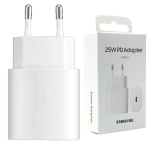 Caricabatterie Fast Charge per Samsung 25W Type-C EP-TA800EBE BIANCO