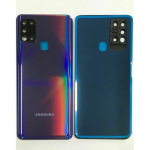 BACK COVER + CAMERA FRAME SAMSUNG A21S A217 A217F SCOCCA COPRIBATTERIA POSTERIORE BLUE