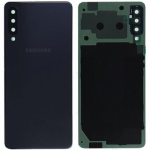 BACK COVER + CAMERA FRAME SAMSUNG A7 2018 A750 SCOCCA POSTERIORE COPRIBATTERIA NERA