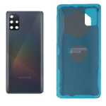 BACK COVER + CAMERA FRAME SAMSUNG A71 SM-A715 A715F SCOCCA COPRIBATTERIA POSTERIORE NERO BLACK