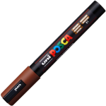 SPECIAL PRICE - Uni Posca - Marcatore a punta rotonda tratto medio da 2,5 mm - Marrone - PC5M-M
