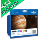 BROTHER LC-1240 Multipack Inkjet BK-C-M-Y High Capacity 600 pagine 4 pack blister Without Alarm - LC1240VALBP