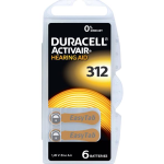 DURACELL - Batterie Specialistiche ActivAir DA312 Acustiche - 6 PK 5000394000000 - DUR312