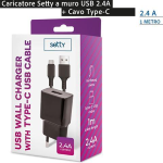 Caricatore Setty a muro USB 2.4A + Cavo Type-C - 00430730