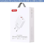 Caricatore XO a muro CE12 3.0 20W 1x USB 1x USB-C - 00430745
