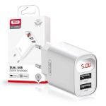 Caricatore XO a muro L95 2,4A 2 USB con display - 00430303