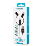Cavo Forever Multi T_01626 USB/Lightning+Type C+Micro - 00430310