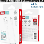 Cavo XO NB200 USB/Lightning 2 mt. 2,1A Bianco - 00430289