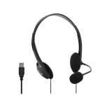 VULTECH CUFFIE E MICROFONO CON FILO USB CON ARCHETTO REGOLABILE VULTECH HS-03
