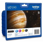 BROTHER LC-1240 Multipack Inkjet BK-C-M-Y High Capacity 600 pagine 4 pack blister Without Alarm - LC1240VALBP