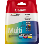 CANON CLI-526 C/M/Y ink cartridge cyan, magenta and yellow standard capacity 3 x 9ml combo-pack - 4541B009