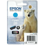 EPSON 26 ink cartridge cyan standard capacity 4.5ml 300 pages 1-pack blister without alarm - C13T26124012