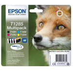 EPSON T1285 ink cartridge black and tri-colour standard capacity 5.9ml and 3 x 3.5ml 4-pack blister without alarm - C13T12854012