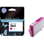 HP 364 original ink cartridge magenta standard capacity 3ml 300 pages 1-pack with Vivera ink - CB319EE