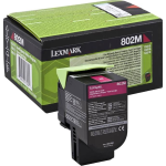 LEXMARK 802M toner cartridge magenta low capacity 1.000 pages 1-pack return program - 80C20M0