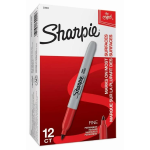 Marcatore sharpie rosso permanente p.fine - S0810940