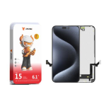 DISPLAY LCD IMISU INCELL PER APPLE IPHONE 15 TOUCH SCREEN VETRO SCHERMO FRAME NERO (IC Intercambiabile)
