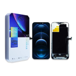 DISPLAY LCD JK FHD INCELL COF PER APPLE IPHONE 12 PRO MAX TOUCH SCREEN VETRO SCHERMO FRAME NERO (IC Intercambiabile)
