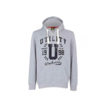 DIADORA UTILITY FELPA CON CAPPUCCIO SWEATSHIRT HOOD GRAPHIC GRIGIO MELANGE TG.XXL