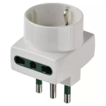 ADATTATORE MULTIPRESA S17+2P17/11+P30 BIANCO
