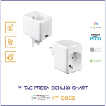 V-TAC SMART VT-5002 PRESA 10A SCHUKO E USB WI-FI CON SPINA SCHUKO - SKU 8416