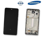 TOUCH SCREEN SCHERMO ORIGINALE SERVICE PACK PER SAMSUNG GALAXY A52S A528B WHITE BIANCO VETRO LCD DISPLAY GH82-26861D GH82-26863D GH82-26909D CON FRAME