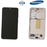 TOUCH SCREEN SCHERMO ORIGINALE SERVICE PACK PER SAMSUNG GALAXY S23 5G S911B VIOLA CON FRAME VETRO LCD DISPLAY GH82-30480D / GH82-30481D / GH82-31001D