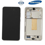 TOUCH SCREEN SCHERMO ORIGINALE SERVICE PACK PER SAMSUNG GALAXY S23 PLUS 5G S916B LIME / LIGHT GREEN CON FRAME VETRO LCD DISPLAY GH82-30476F / GH82-30477F / GH82-31123F