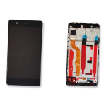 TOUCH SCREEN SCHERMO PER HUAWEI P9 EVA L09 EVA-L09 EVA-L29 NERO VETRO LCD DISPLAY CON FRAME