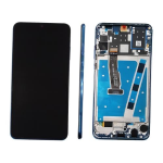 TOUCH SCREEN SCHERMO PER HUAWEI P30 LITE VETRO LCD DISPLAY CON FRAME BLU (VERS 48MP)