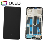 DISPLAY LCD OLED PER OPPO FIND X5 LITE / RENO 7 5G CPH2371 TOUCH SCREEN SCHERMO VETRO CON FRAME NERO (FULL SIZE)