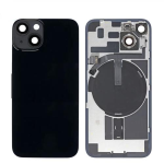 BACK COVER + PIASTRA METALLICA + VETRO CAMERA + ANTENNA NFC PER APPLE IPHONE 14 PLUS SCOCCA VETRO COPRIBATTERIA POSTERIORE NERO BLACK