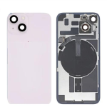 BACK COVER + PIASTRA METALLICA + VETRO CAMERA + ANTENNA NFC PER APPLE IPHONE 14 SCOCCA VETRO COPRIBATTERIA POSTERIORE LILLA PURPLE