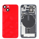 BACK COVER + PIASTRA METALLICA + VETRO CAMERA + ANTENNA NFC PER APPLE IPHONE 14 SCOCCA VETRO COPRIBATTERIA POSTERIORE RED ROSSO