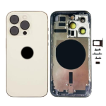 SCOCCA COMPLETA CON TELAIO POSTERIORE BACK COVER COPRIBATTERIA PER APPLE IPHONE 14 PRO MAX ORO GOLD