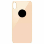 BACK COVER + ADESIVO FORO LARGO APPLE IPHONE XS MAX SCOCCA COPRIBATTERIA POSTERIORE ORO GOLD