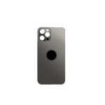 BACK COVER + ADESIVO FORO LARGO PER APPLE IPHONE 12 PRO SCOCCA COPRIBATTERIA POSTERIORE GRAPHITE NERO BLACK
