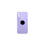 BACK COVER + ADESIVO FORO LARGO PER APPLE IPHONE 12 SCOCCA COPRIBATTERIA POSTERIORE PURPLE LILLA VIOLA