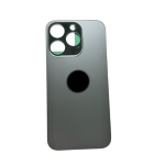 BACK COVER + ADESIVO FORO LARGO PER APPLE IPHONE 14 PRO MAX SCOCCA COPRIBATTERIA POSTERIORE GRAPHITE NERO BLACK