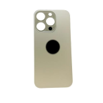 BACK COVER + ADESIVO FORO LARGO PER APPLE IPHONE 14 PRO SCOCCA COPRIBATTERIA POSTERIORE ORO GOLD