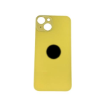 BACK COVER + ADESIVO FORO LARGO PER APPLE IPHONE 14 SCOCCA COPRIBATTERIA POSTERIORE GIALLO YELLOW