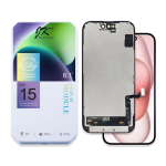 DISPLAY LCD JK FHD INCELL COF PER APPLE IPHONE 15 PLUS TOUCH SCREEN VETRO SCHERMO FRAME NERO