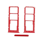 CARRELLO PORTA LETTORE DUAL SIM MICRO SD CARD READER SAMSUNG PER A105 A10 RED ROSSO